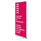 One-Way System in Operation - 850mm Wide Pull Up Banner