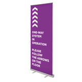 One-Way System in Operation - 850mm Wide Pull Up Banner