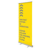 One-Way System in Operation - 850mm Wide Pull Up Banner