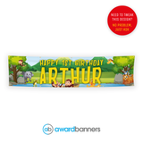 Jungle Scene PVC Birthday Banner - AB104