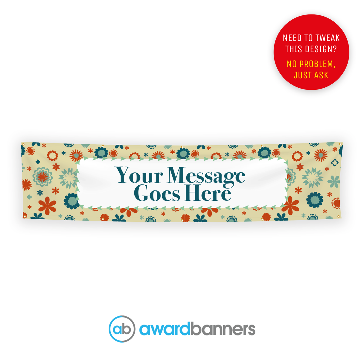 Custom Flowers PVC Custom Banner AB130 Award Banner and Signs Ltd