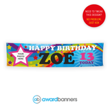 Rainbow PVC Birthday Banner - AB203