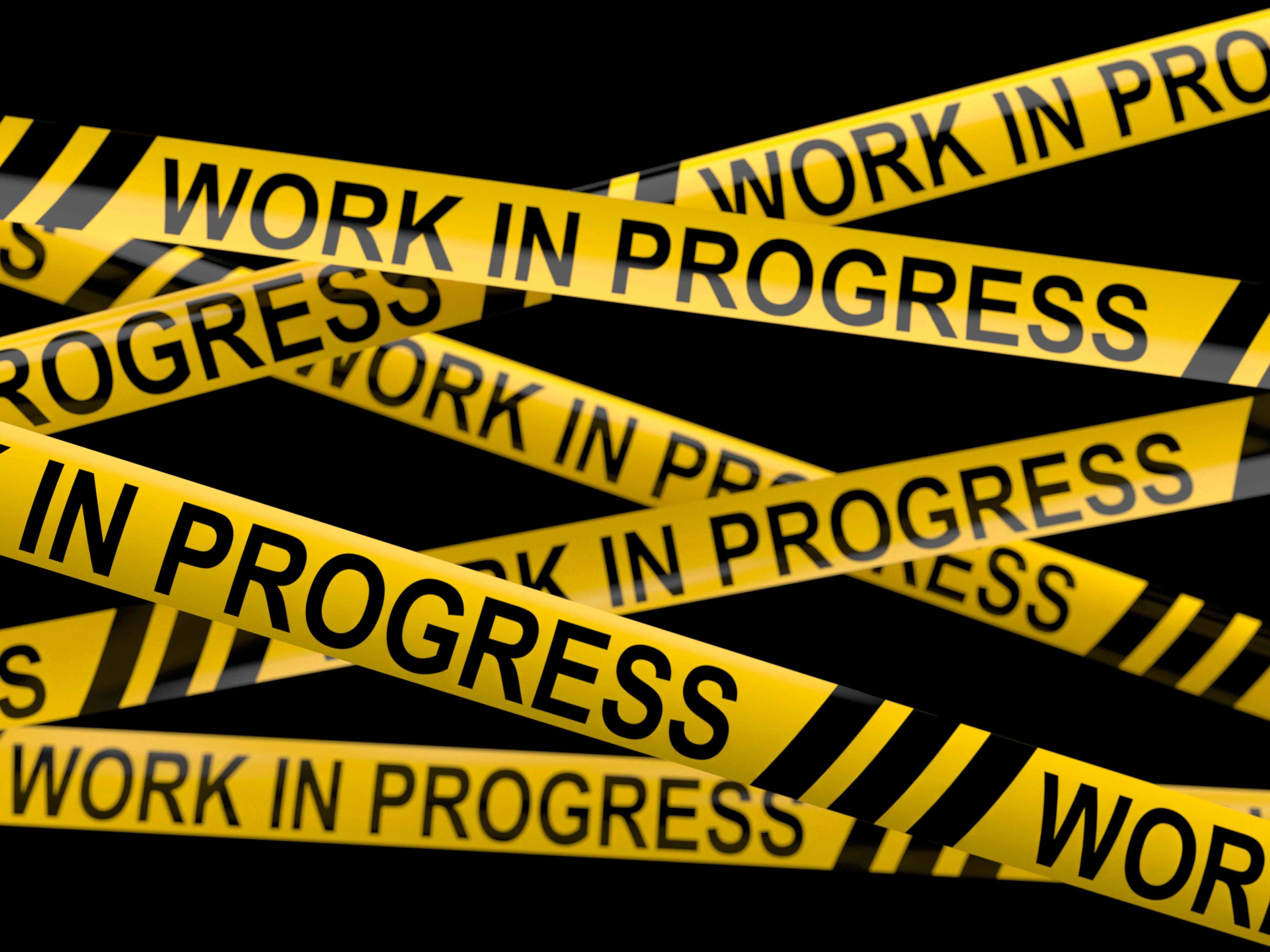 Work in progress website slideshow image