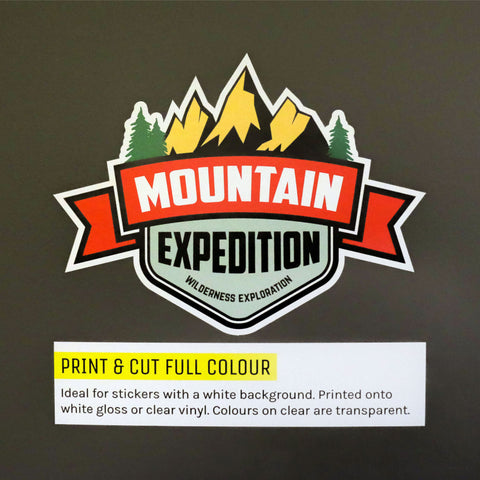 Award Banners Print and Cut White Gloss Self Adhesive Vinyl Sticker