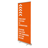 One-Way System in Operation - 850mm Wide Pull Up Banner