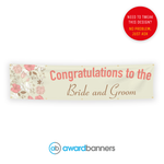 Pink Flowers PVC Congratulations Banner - AB114