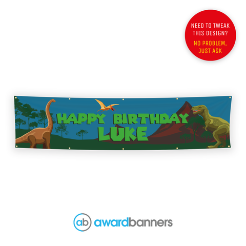 Dinosaur PVC Birthday Banner - AB119