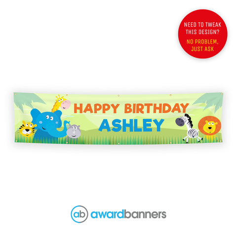 Safari PVC Birthday Banner - AB122