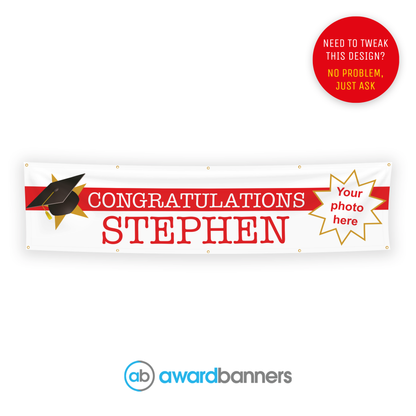 Graduation Hat PVC Congratulations Banner - AB129