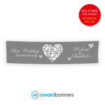 Silver Wedding PVC Wedding Banner - AB134