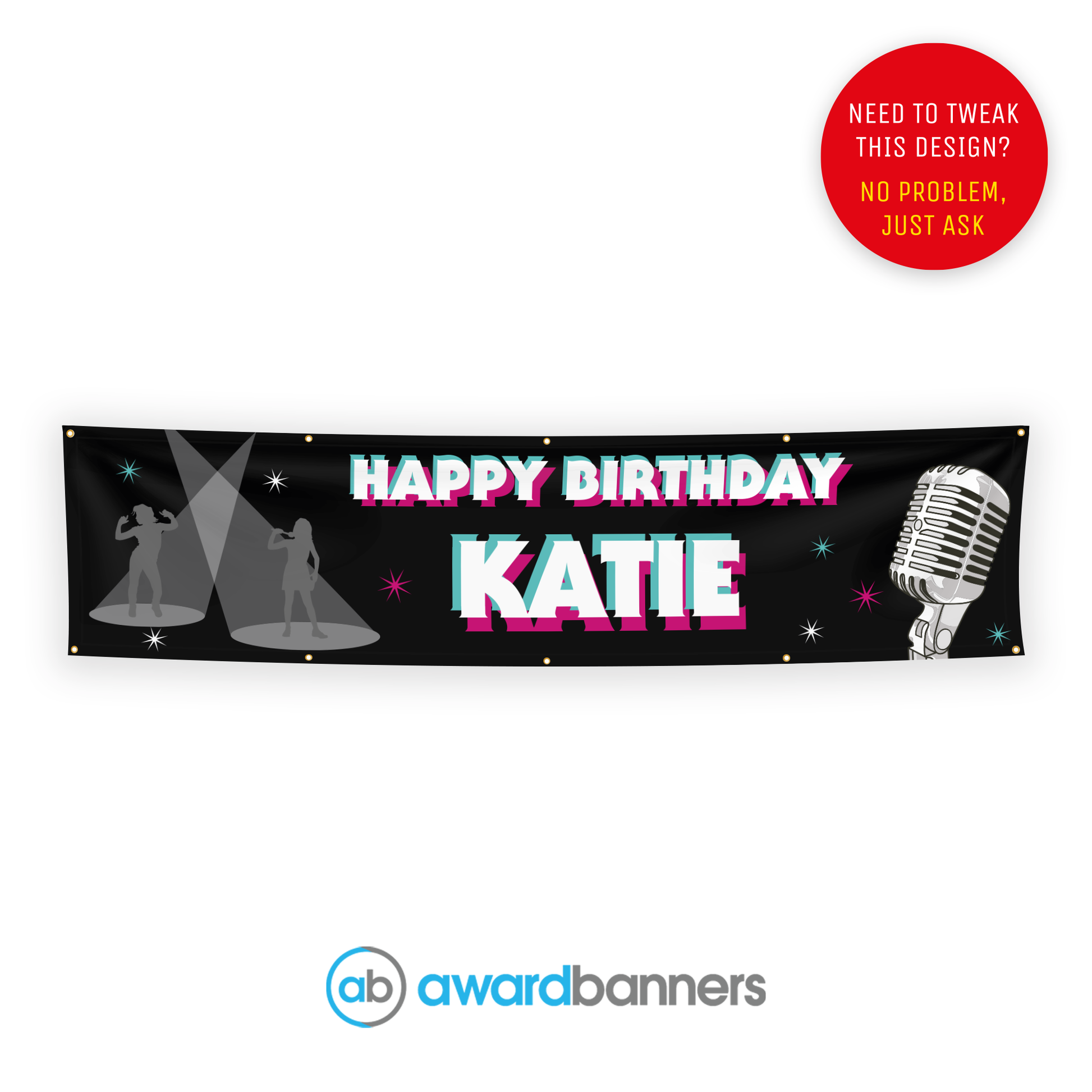 Dancers PVC Birthday Banner - AB143