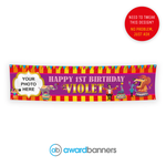Circus PVC Birthday Banner - AB198