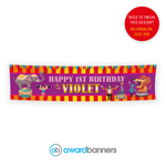 Circus PVC Birthday Banner - AB198