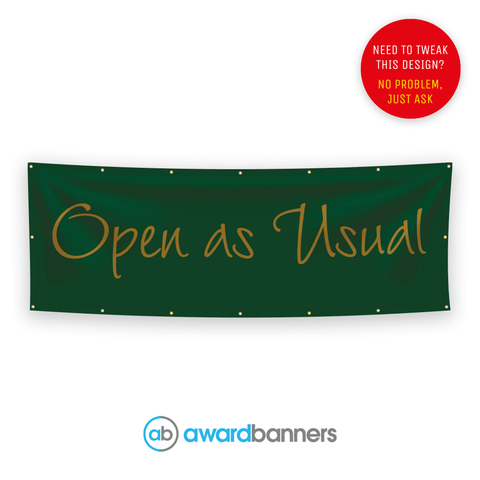 Open As Usual Pre-Designed Banner - AB108