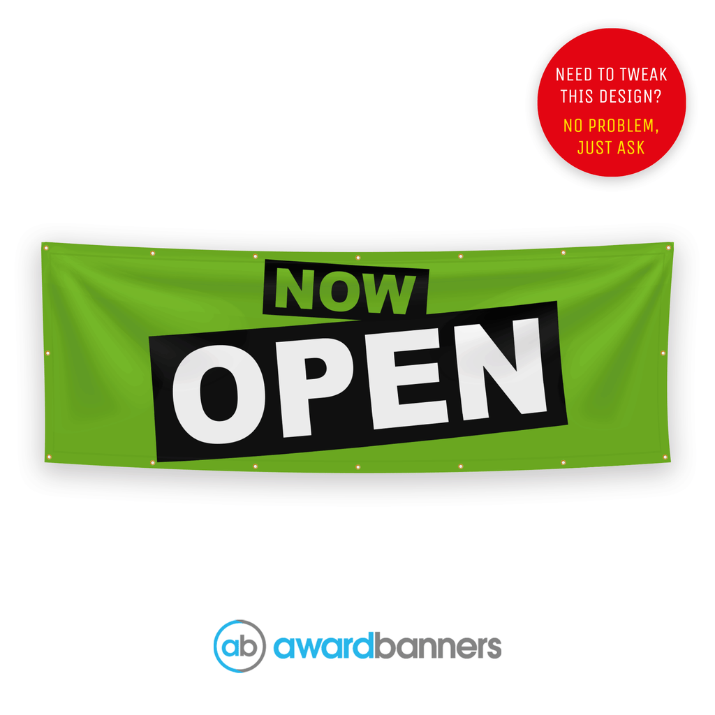 Now Open Pre Designed Banner AB207