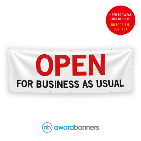 Opening For Business As Usual Pre-Designed Banner - AB213