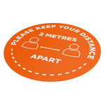Please Keep Your Distance 2m - 400mm Circle - Social Distancing Floor Graphic