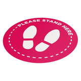 Please Stand Here - 400mm Circle - Social Distancing Floor Graphic