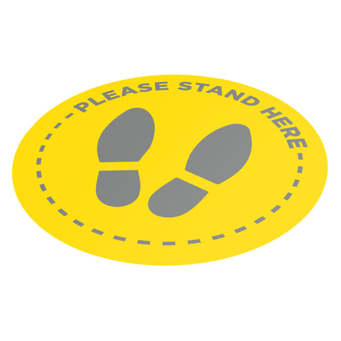 Please Stand Here - 400mm Circle - Social Distancing Floor Graphic