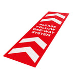 Please Follow One-Way System - 250mm x 800mm - Social Distancing Floor Graphic