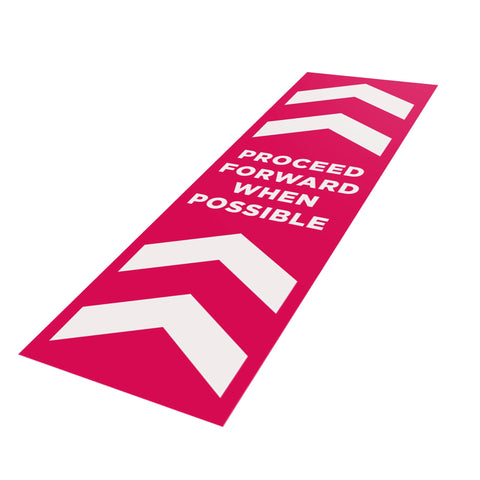 Proceed Forward When Possible - 250mm x 800mm - Social Distancing Floor Graphic